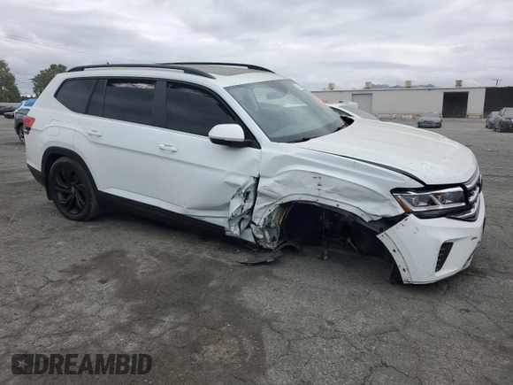 2022 Volkswagen Atlas SE with VIN 1V2JR2CA6NC544260, listed as a Copart auction lot 53552205 with 29,991 mi miles and Salvage title. Bid and sale history available at DreamBid. Image 4.