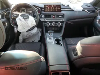 2022 Genesis G70 3.3T with VIN KMTG54TE0NU084403, listed as a Copart auction lot 79113114 with 19,173 mi miles and Salvage Title. Bid and sale history available at DreamBid. Image 8.
