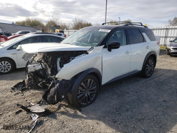 2022 Nissan Pathfinder SL with VIN 5N1DR3CB1NC203955, listed as a Copart auction lot 50228035 with 9,446 mi miles and Salvage Title. Bid and sale history available at carsss.com. Image 1.