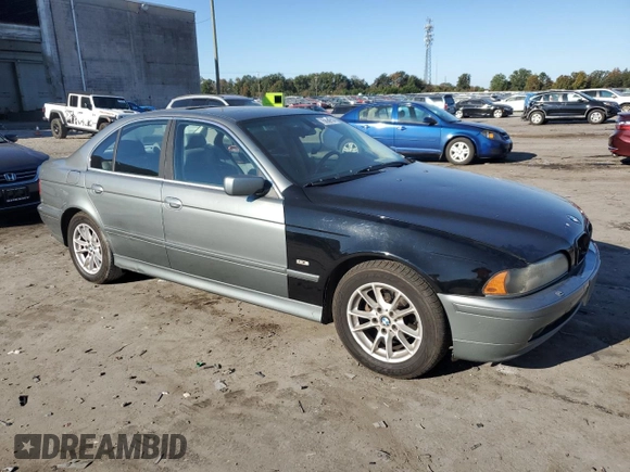 2003 BMW 5 Series 525iA with VIN WBADT43483GY99262, listed as a Copart auction lot 76890744 with 241,653 mi miles and Salvage Title. Bid and sale history available at carsss.com. Image 4.