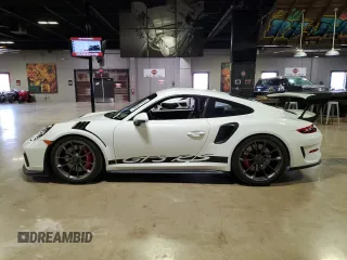 2019 Porsche 911 GT3 RS with VIN WP0AF2A94KS165326, listed as a Copart auction lot 76881844 with 9,991 mi miles and Salvage Title. Bid and sale history available at DreamBid. Image 3.