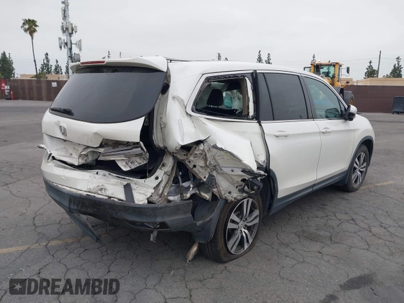 2016 Honda Pilot EX-L with VIN 5FNYF5H54GB037742, listed as a IAAI auction lot 41988112 with 68,459 mi miles and . Bid and sale history available at DreamBid. Image 4.