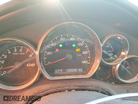 2010 Pontiac G6 w/1SC with VIN 1G2ZA5E0XA4146270, listed as a Copart auction lot 42410065 with 195,290 mi miles and Salvage Title. Bid and sale history available at carsss.com. Image 9.
