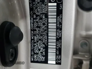 2020 Toyota Prius LE with VIN JTDKARFP2L3134042, listed as a Copart auction lot 54180165 with 66,854 mi miles and Salvage Title. Bid and sale history available at DreamBid. Image 13.