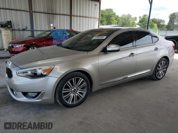 2014 Kia Cadenza Premium with VIN KNALN4D77E5123640, listed as a Copart auction lot 58885004 with 152,915 mi miles and Salvage Title. Bid and sale history available at carsss.com. Image 1.