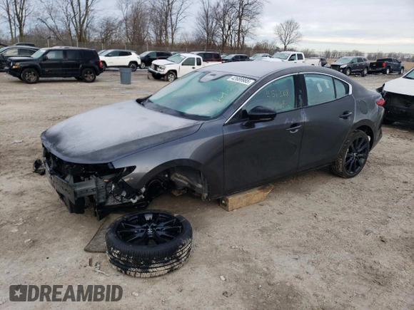 2025 Mazda 3 S Select Sport with VIN 3MZBPABM1SM456208, listed as a Copart auction lot 42689985 with 272 mi miles and Salvage Title. Bid and sale history available at DreamBid. Image 1.