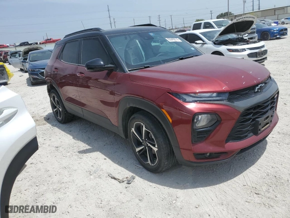 2022 Chevrolet TrailBlazer RS with VIN KL79MTSL9NB103625, listed as a Copart auction lot 65945014 with 26,117 mi miles and Salvage Title. Bid and sale history available at carsss.com. Image 4.