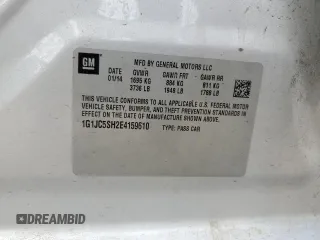 2014 Chevrolet Sonic LT with VIN 1G1JC5SH2E4159610, listed as a Copart auction lot 51685435 with 126,190 mi miles and Salvage Title. Bid and sale history available at DreamBid. Image 15.