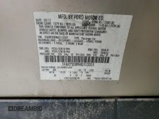 2017 Ford Taurus SEL with VIN 1FAHP2E89HG113351, listed as a Copart auction lot 59891205 with 110,583 mi miles and Salvage title. Bid and sale history available at DreamBid. Image 12.