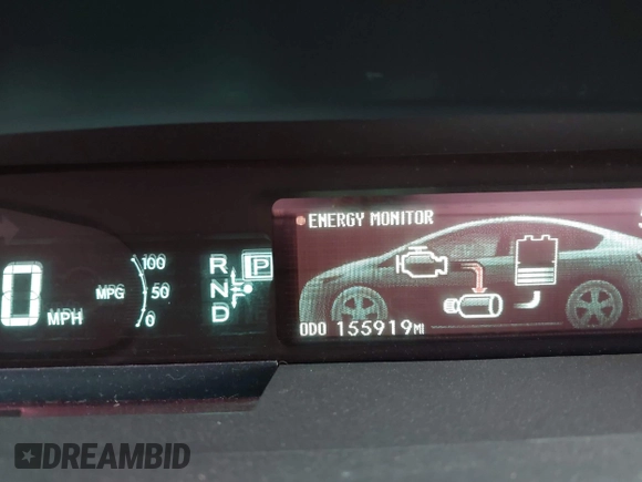 2013 Toyota Prius One with VIN JTDKN3DU0D5701462, listed as a IAAI auction lot 42068641 with 155,919 mi miles. Bid and sale history available at carsss.com. Image 15.