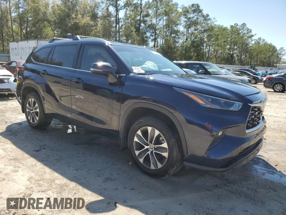 2023 Toyota Highlander L with VIN 5TDKDRBH1PS047307, listed as a Copart auction lot 48477805 with 28,221 mi miles and Salvage title. Bid and sale history available at DreamBid. Image 4.