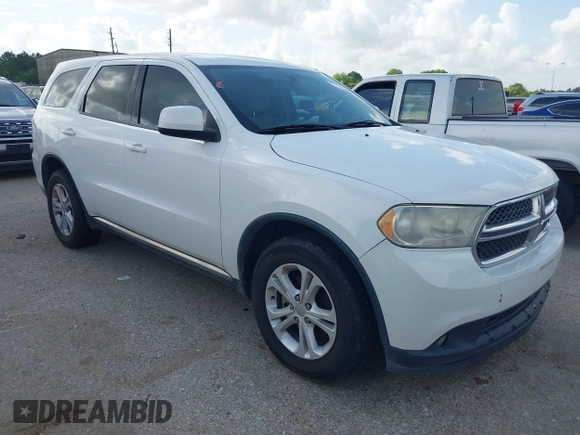 2013 Dodge Durango SXT with VIN 1C4RDHAG4DC667776, listed as a IAAI auction lot 42656299 with 204,181 mi miles and . Bid and sale history available at DreamBid. Image 1.