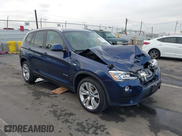 2016 BMW X3 sDrive28i with VIN 5UXWZ7C56G0M83583, listed as a IAAI auction lot 41517534 with 89,611 mi miles and . Bid and sale history available at DreamBid. Image 1.