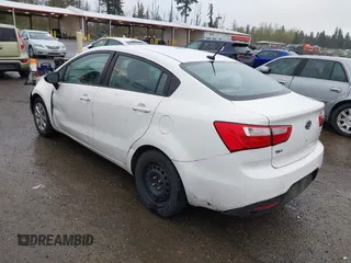 2012 Kia Rio LX with VIN KNADM4A33C6072511, listed as a IAAI auction lot 41993919 with 140,965 mi miles. Bid and sale history available at carsss.com. Image 3.