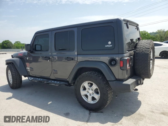 2020 Jeep Wrangler Unlimited Sport S z VIN 1C4HJXDG1LW340016, wystawiony jako Copart lot #56994965 z przebiegiem 38 259 mil mil oraz Szkoda całkowita • Salvage title. Historia ofert i sprzedaży dostępna na DreamBid. Obrazek 2.