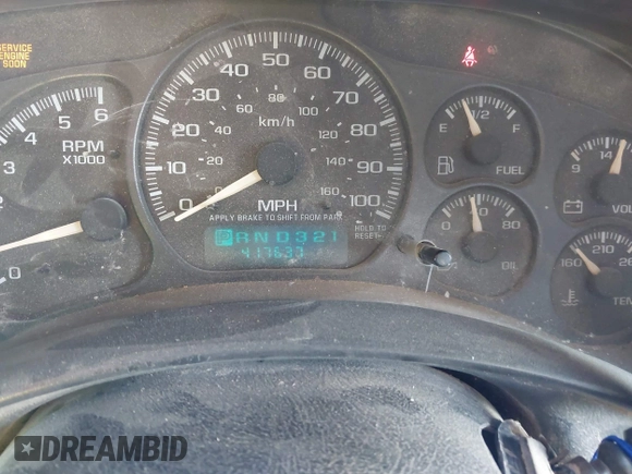 2001 GMC New Sierra 1500 SL with VIN 1GTEC14V81Z333066, listed as a IAAI auction lot 41959464 with 417,637 mi miles. Bid and sale history available at carsss.com. Image 7.
