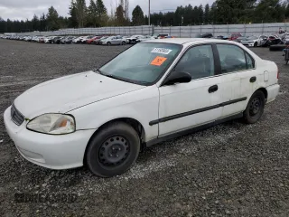 2000 Honda Civic LX with VIN JHMEJ6678YS006606, listed as a Copart auction lot 51160965 with 124,011 mi miles and Salvage Title. Bid and sale history available at carsss.com. Image 1.