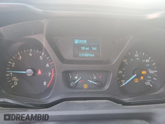 2015 Ford Transit with VIN 1FTNR1YG6FKB25682, listed as a Copart auction lot 43178745 with 137,889 mi miles and Salvage Title. Bid and sale history available at DreamBid. Image 9.