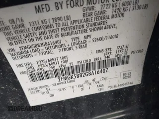 2016 Ford Flex SE z VIN 2FMGK5B82GBA16407, wystawiony jako IAAI lot #42124546 z przebiegiem 177 644 mil mil oraz . Historia ofert i sprzedaży dostępna na DreamBid. Obrazek 9.