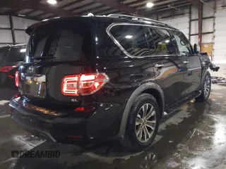 2020 Nissan Armada SL with VIN JN8AY2NC1L9615589, listed as a IAAI auction lot 41707641 with 95,887 mi miles. Bid and sale history available at carsss.com. Image 4.