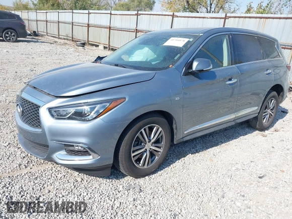 2019 Infiniti QX60 LUXE with VIN 5N1DL0MNXKC569949, listed as a IAAI auction lot 40704078 with 117,592 mi miles. Bid and sale history available at carsss.com. Image 17.