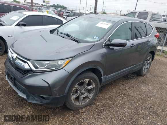 2017 Honda CR-V EX-L with VIN 2HKRW2H83HH625986, listed as a IAAI auction lot 42176162 with 47,706 mi miles. Bid and sale history available at carsss.com. Image 2.
