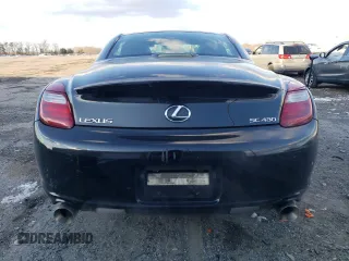 2006 Lexus SC 430 z VIN JTHFN48Y969005388, wystawiony jako Copart lot #45702275 z przebiegiem 295 062 mil mil oraz Czysty tytuł • Clean title. Historia ofert i sprzedaży dostępna na DreamBid. Obrazek 6.