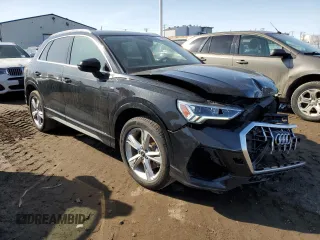 2021 Audi Q3 S line Premium Plus with VIN WA1EECF30M1117484, listed as a Copart auction lot 48607305 with 51,762 mi miles and Salvage Title. Bid and sale history available at DreamBid. Image 4.