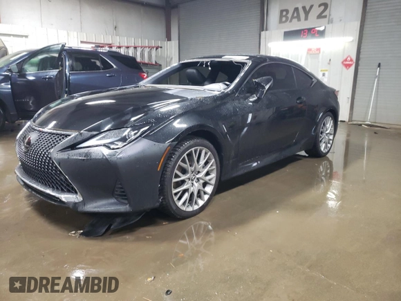2021 Lexus RC with VIN JTHD85EC8M5006372, listed as a Copart auction lot 77558664 with 37,846 mi miles and Salvage Title. Bid and sale history available at carsss.com. Image 1.