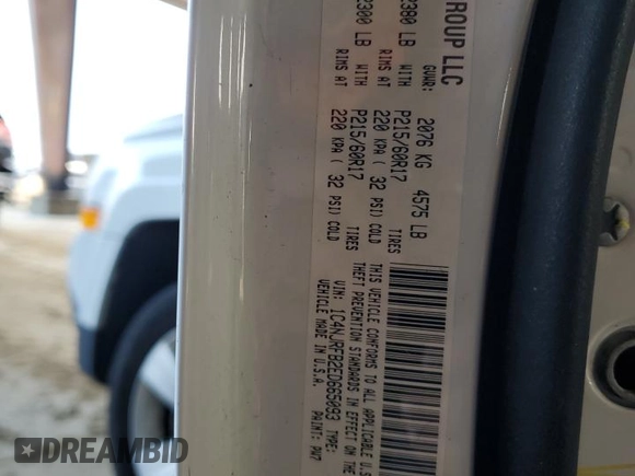 2014 Jeep Patriot Latitude with VIN 1C4NJRFB2ED665093, listed as a Copart auction lot 85868964 with 110,066 mi miles and Salvage title. Bid and sale history available at DreamBid. Image 13.