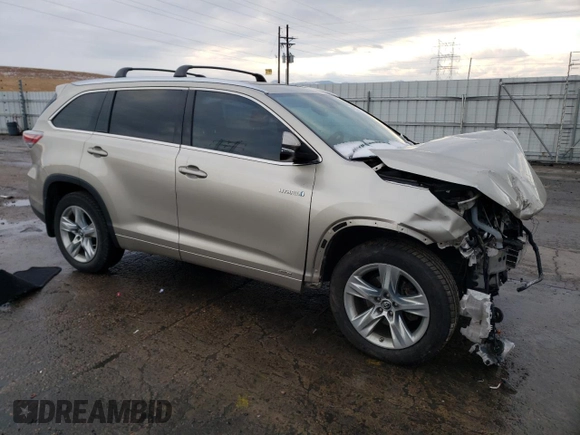 2016 Toyota Highlander Hybrid Limited with VIN 5TDDCRFH2GS019375, listed as a Copart auction lot 40628194 with 76,003 mi miles. Bid and sale history available at carsss.com. Image 4.