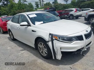 2016 Kia Optima LX with VIN KNAGT4L38G5107181, listed as a IAAI auction lot 42621952 with 116,514 mi miles and . Bid and sale history available at DreamBid. Image 1.