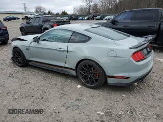 2021 Ford Mustang Mach 1 with VIN 1FA6P8R06M5551345, listed as a Copart auction lot 89345365 with 7,374 mi miles and Salvage Title. Bid and sale history available at carsss.com. Image 2.