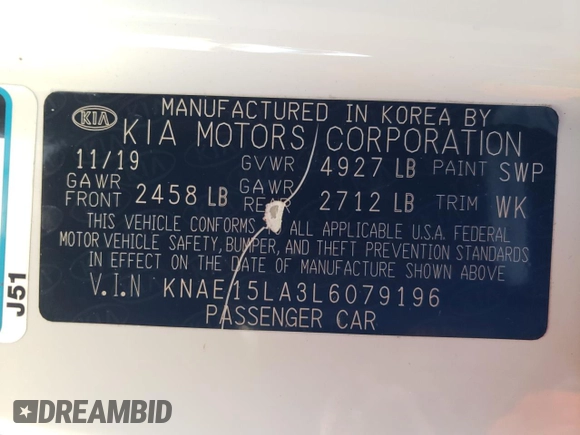 2020 Kia Stinger GT-Line with VIN KNAE15LA3L6079196, listed as a Copart auction lot 45586955 with 31,948 mi miles and Salvage Title. Bid and sale history available at DreamBid. Image 14.