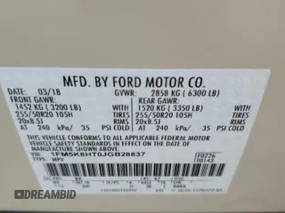 2018 Ford Explorer Platinum with VIN 1FM5K8HT0JGB28837, listed as a Copart auction lot 59709785 with 98,861 mi miles and Non repairable. Bid and sale history available at DreamBid. Image 14.