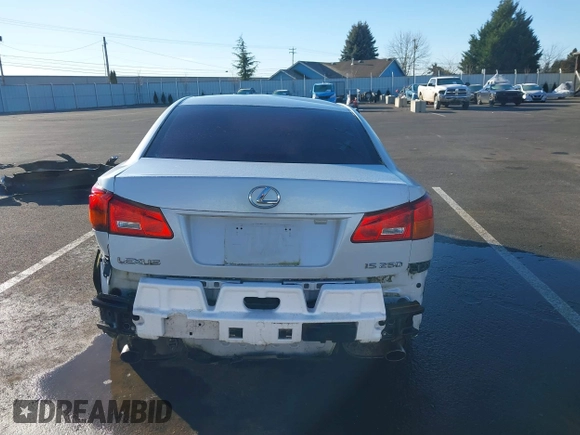 2006 Lexus IS 250 with VIN JTHBK262165021067, listed as a IAAI auction lot 41561905 with Not provided miles and . Bid and sale history available at DreamBid. Image 16.