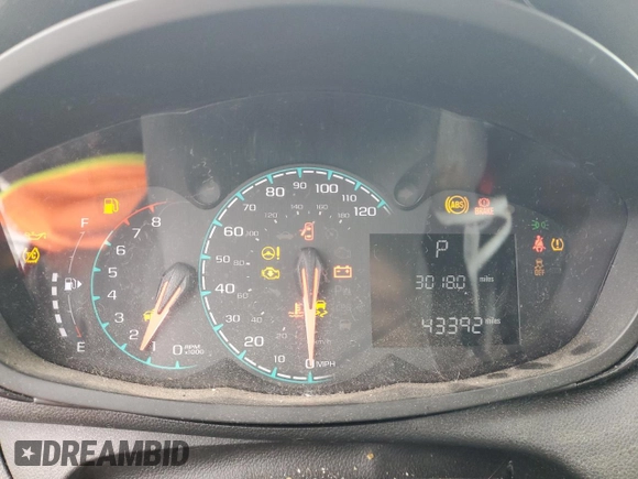 2016 Chevrolet Spark LS with VIN KL8CB6SA4GC571735, listed as a Copart auction lot 44198295 with 43,392 mi miles and Non Repairable. Bid and sale history available at carsss.com. Image 9.