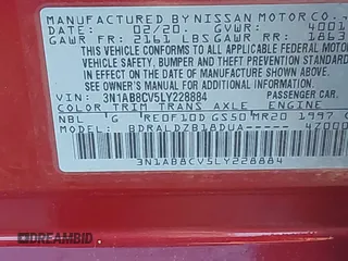 2020 Nissan Sentra SV with VIN 3N1AB8CV5LY228884, listed as a IAAI auction lot 41800372 with 55,259 mi miles and . Bid and sale history available at DreamBid. Image 9.