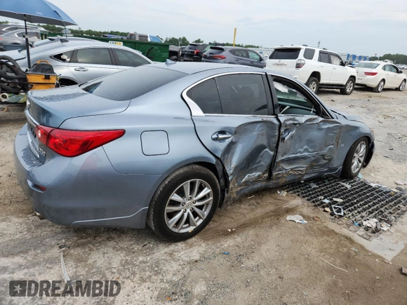 2015 Infiniti Q50 Sport with VIN JN1BV7AP7FM330754, listed as a Copart auction lot 63930365 with 145,952 mi miles and Non repairable. Bid and sale history available at DreamBid. Image 3.