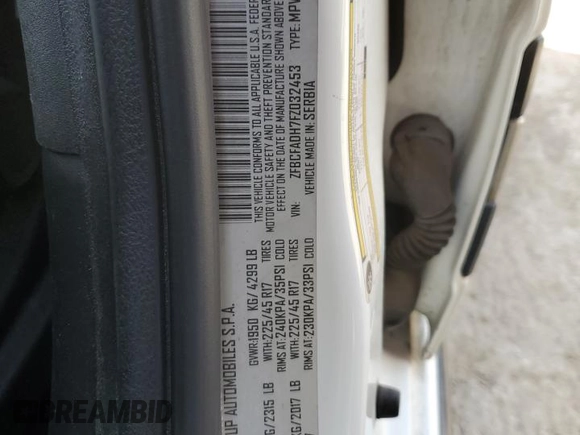 2015 FIAT 500L Urbana Trekking with VIN ZFBCFADH7FZ032453, listed as a Copart auction lot 49436275 with 129,521 mi miles and Salvage Title. Bid and sale history available at carsss.com. Image 13.