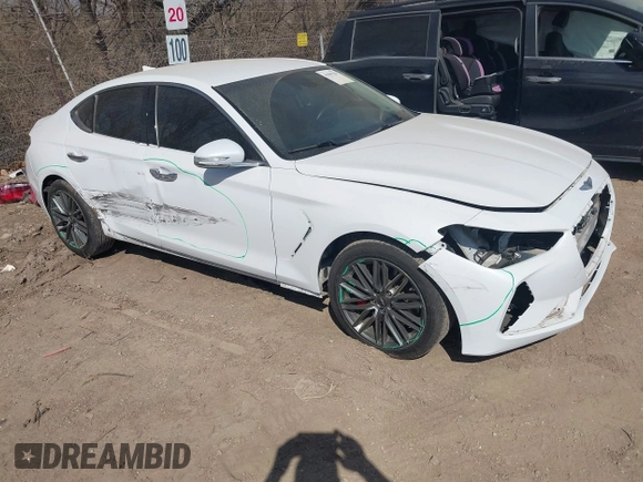 2019 Genesis G70 Advanced with VIN KMTG54LE7KU035128, listed as a IAAI auction lot 41805564 with 35,277 mi miles and . Bid and sale history available at carsss.com. Image 1.