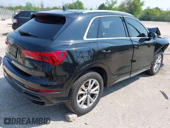2021 Audi Q3 S line Premium Plus with VIN WA1EECF31M1068473, listed as a IAAI auction lot 42431540 with 42,312 mi miles and . Bid and sale history available at DreamBid. Image 4.