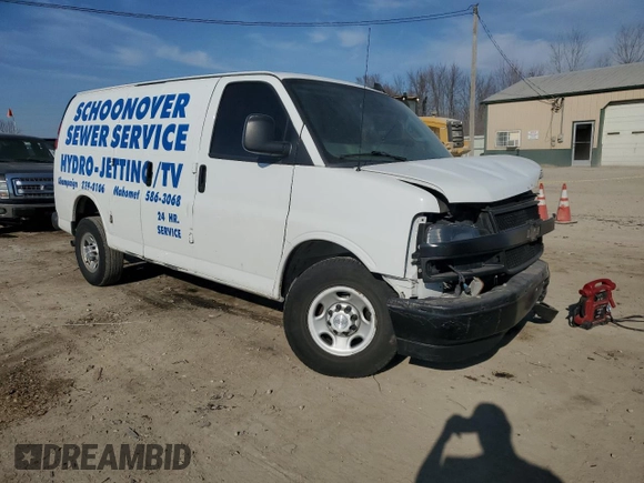 2018 Chevrolet Express Cargo Van with VIN 1GCWGAFG3J1331358, listed as a Copart auction lot 48845795 with 118,894 mi miles and Salvage Title. Bid and sale history available at carsss.com. Image 4.