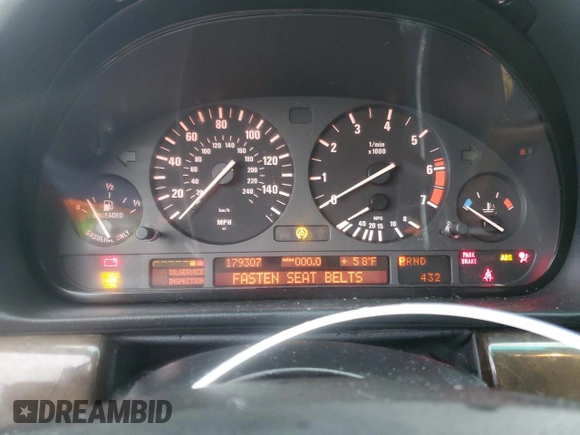 1997 BMW 7 Series 740il with VIN WBAGJ8329VDM00157, listed as a Copart auction lot 84459384 with 179,307 mi miles and Clean Title. Bid and sale history available at carsss.com. Image 9.