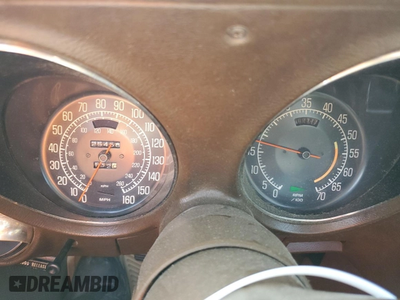 1976 Chevrolet Corvette with VIN 1Z37L6S405318, listed as a Copart auction lot 61433005 with 125,438 mi miles and Salvage title. Bid and sale history available at DreamBid. Image 9.