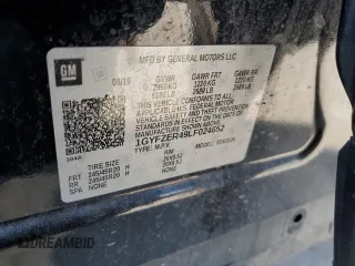 2020 Cadillac XT4 FWD Sport with VIN 1GYFZER49LF024652, listed as a Copart auction lot 46231255 with 87,567 mi miles and Salvage title. Bid and sale history available at DreamBid. Image 16.