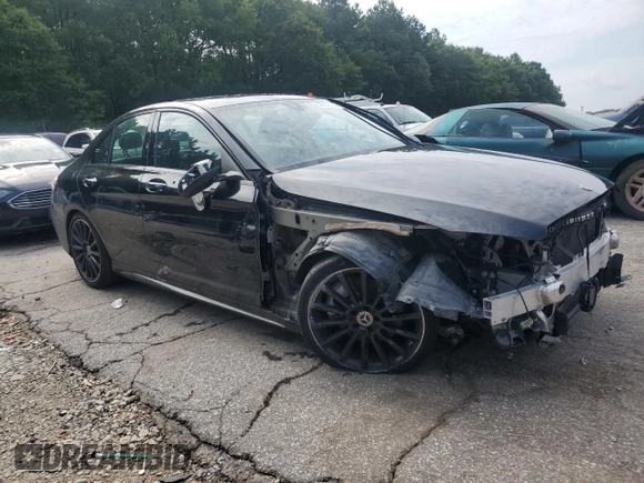 2021 Mercedes-Benz C 300 with VIN W1KWF8DB9MR631906, listed as a Copart auction lot 62200335 with 48,267 mi miles and Salvage title. Bid and sale history available at DreamBid. Image 4.