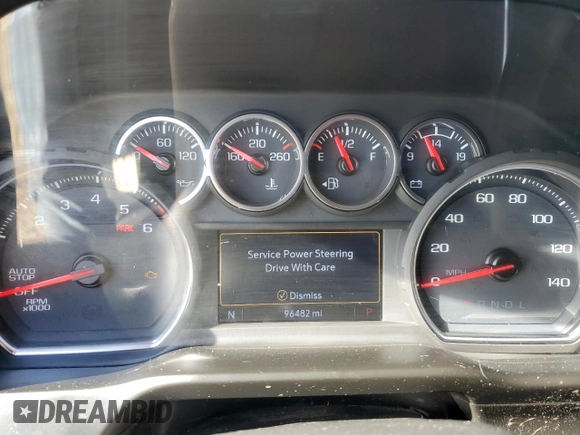 2020 Chevrolet Silverado 1500 RST with VIN 3GCPWDED5LG214689, listed as a Copart auction lot 87282244 with 96,428 mi miles and Non Repairable. Bid and sale history available at DreamBid. Image 9.
