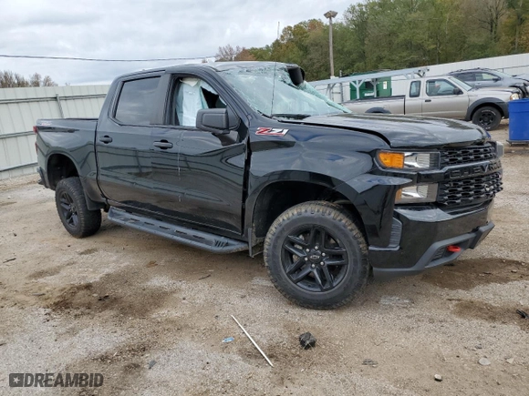 2019 Chevrolet Silverado 1500 Custom Trail Boss with VIN 3GCPYCEF3KG291520, listed as a Copart auction lot 82013774 with 0 mi miles and Salvage Title. Bid and sale history available at carsss.com. Image 4.