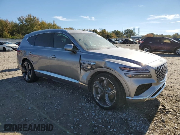 2025 Genesis GV80 Prestige with VIN KMUHEESC2SU213789, listed as a Copart auction lot 80718504 with 6,644 mi miles and Salvage Title. Bid and sale history available at DreamBid. Image 4.